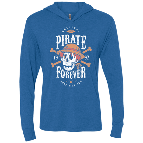 T-Shirts Vintage Royal / X-Small Wanted Pirate Forever Triblend Long Sleeve Hoodie Tee
