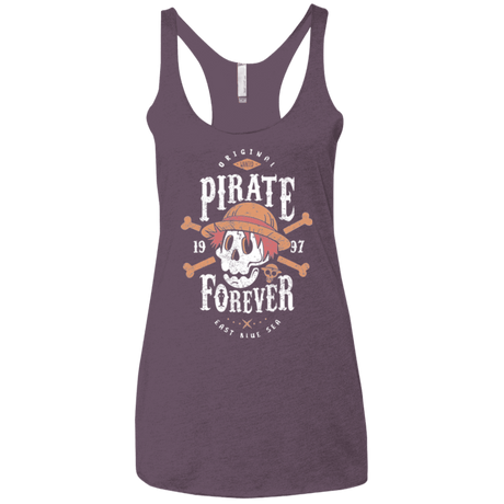 T-Shirts Vintage Purple / X-Small Wanted Pirate Forever Women's Triblend Racerback Tank