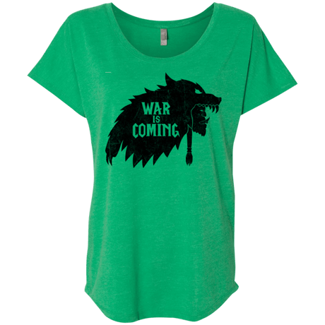 T-Shirts Envy / X-Small War is Coming Triblend Dolman Sleeve