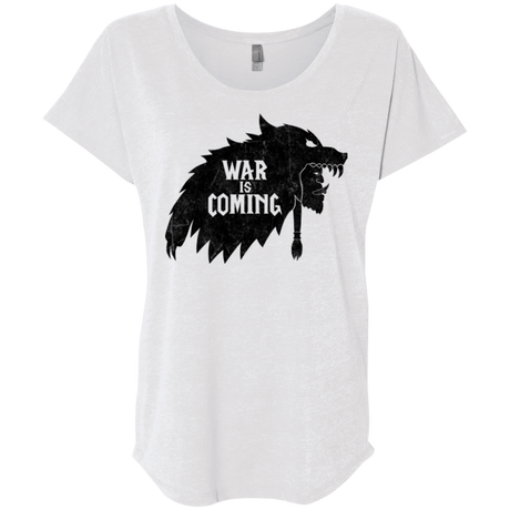 T-Shirts Heather White / X-Small War is Coming Triblend Dolman Sleeve