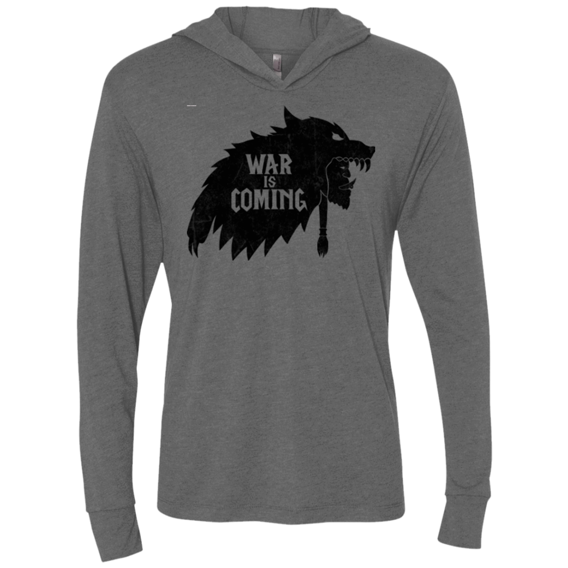 T-Shirts Premium Heather / X-Small War is Coming Triblend Long Sleeve Hoodie Tee