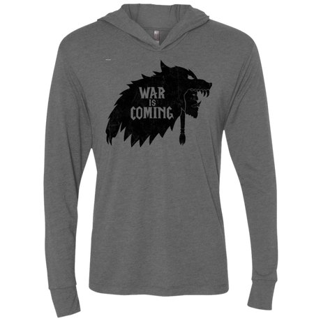 T-Shirts Premium Heather / X-Small War is Coming Triblend Long Sleeve Hoodie Tee