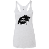 T-Shirts Heather White / X-Small War is Coming Women's Triblend Racerback Tank