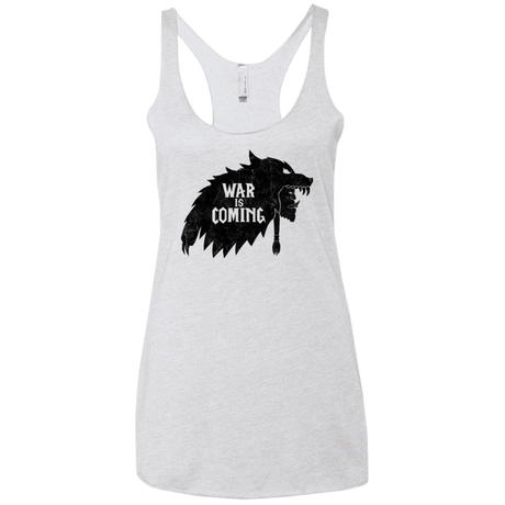 T-Shirts Heather White / X-Small War is Coming Women's Triblend Racerback Tank