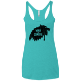 T-Shirts Tahiti Blue / X-Small War is Coming Women's Triblend Racerback Tank