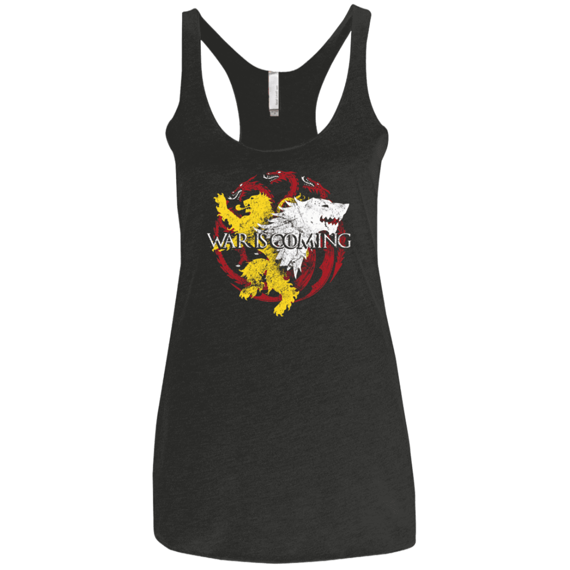 T-Shirts Vintage Black / X-Small War is Coming Women's Triblend Racerback Tank