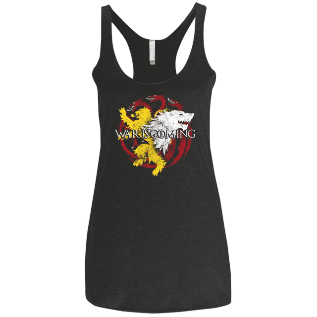 T-Shirts Vintage Black / X-Small War is Coming Women's Triblend Racerback Tank
