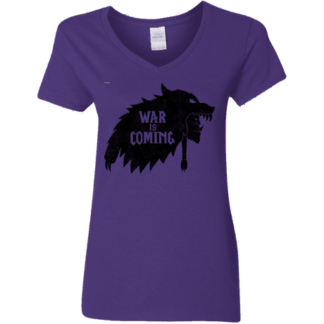 T-Shirts Purple / S War is Coming Women's V-Neck T-Shirt