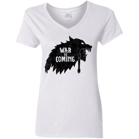 T-Shirts White / S War is Coming Women's V-Neck T-Shirt