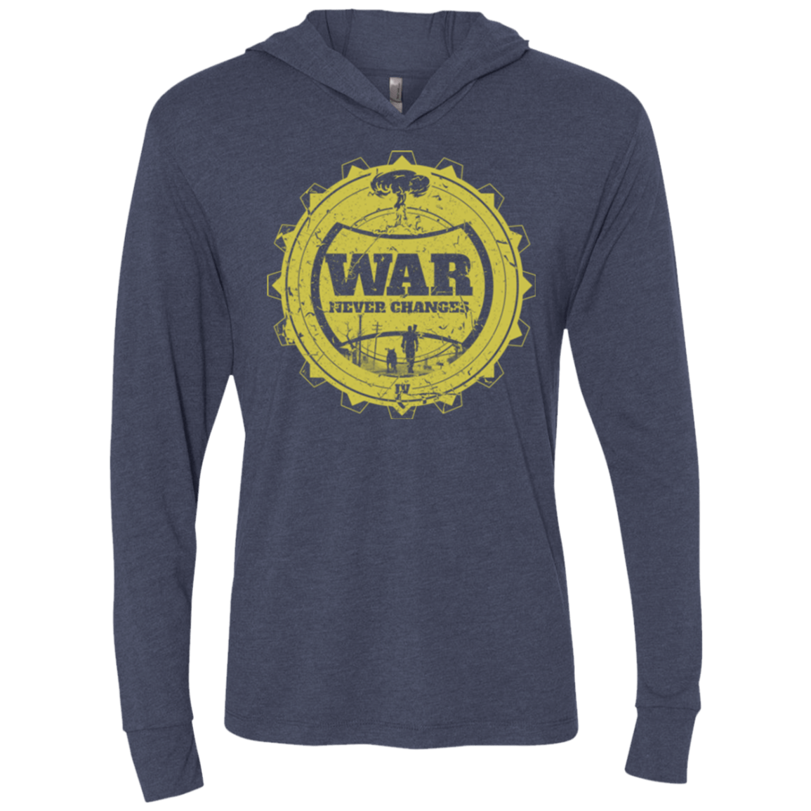 T-Shirts Vintage Navy / X-Small War never changes (2) Triblend Long Sleeve Hoodie Tee