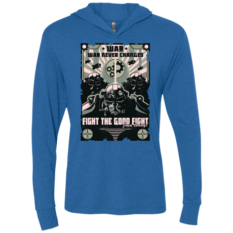 T-Shirts Vintage Royal / X-Small War Never Changes Triblend Long Sleeve Hoodie Tee