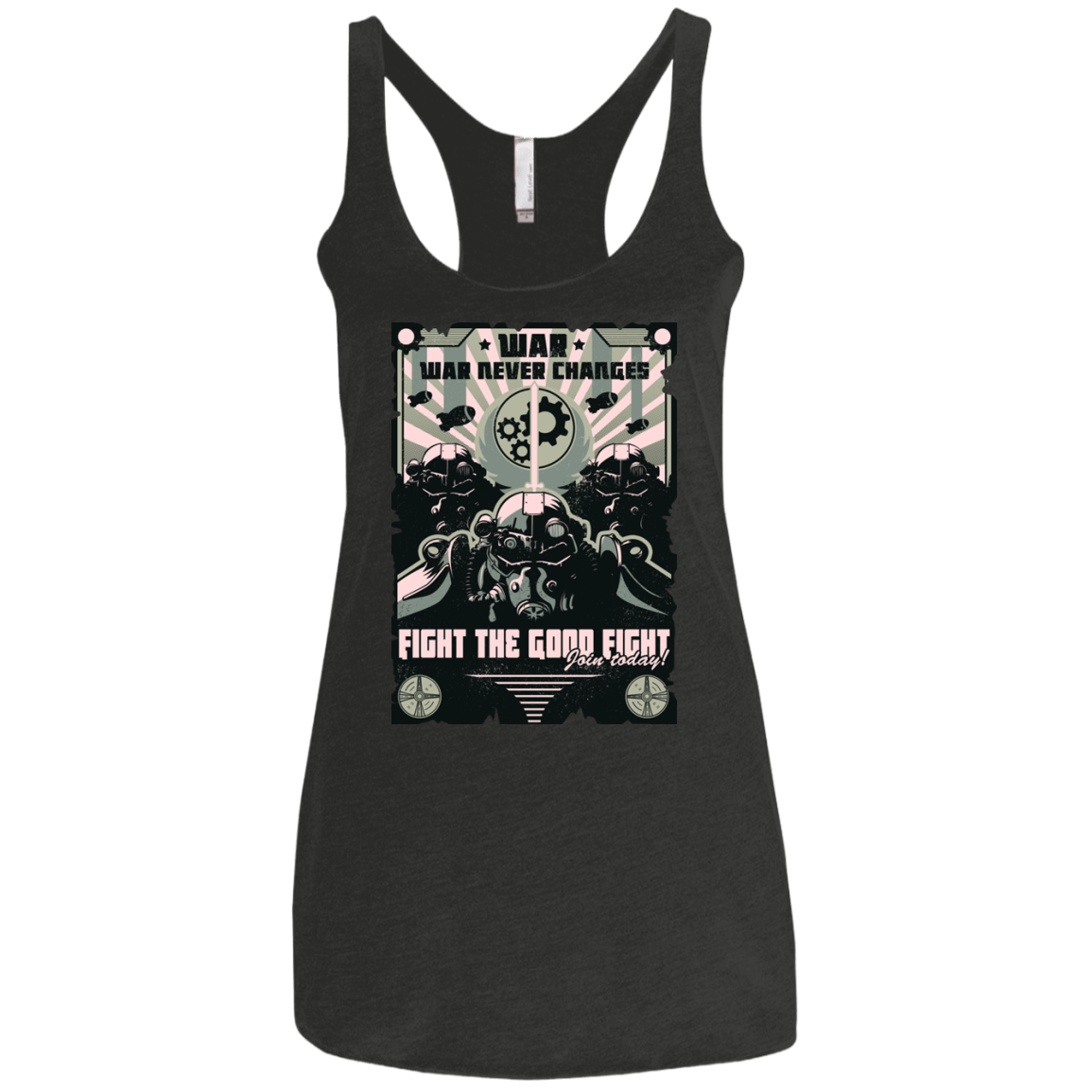 T-Shirts Vintage Black / X-Small War Never Changes Women's Triblend Racerback Tank
