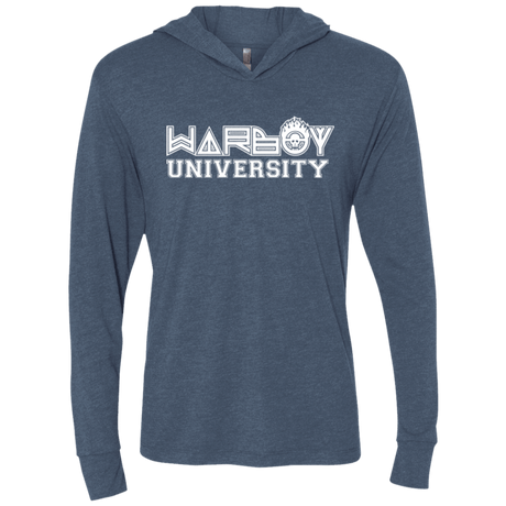 T-Shirts Indigo / X-Small Warboy University Triblend Long Sleeve Hoodie Tee