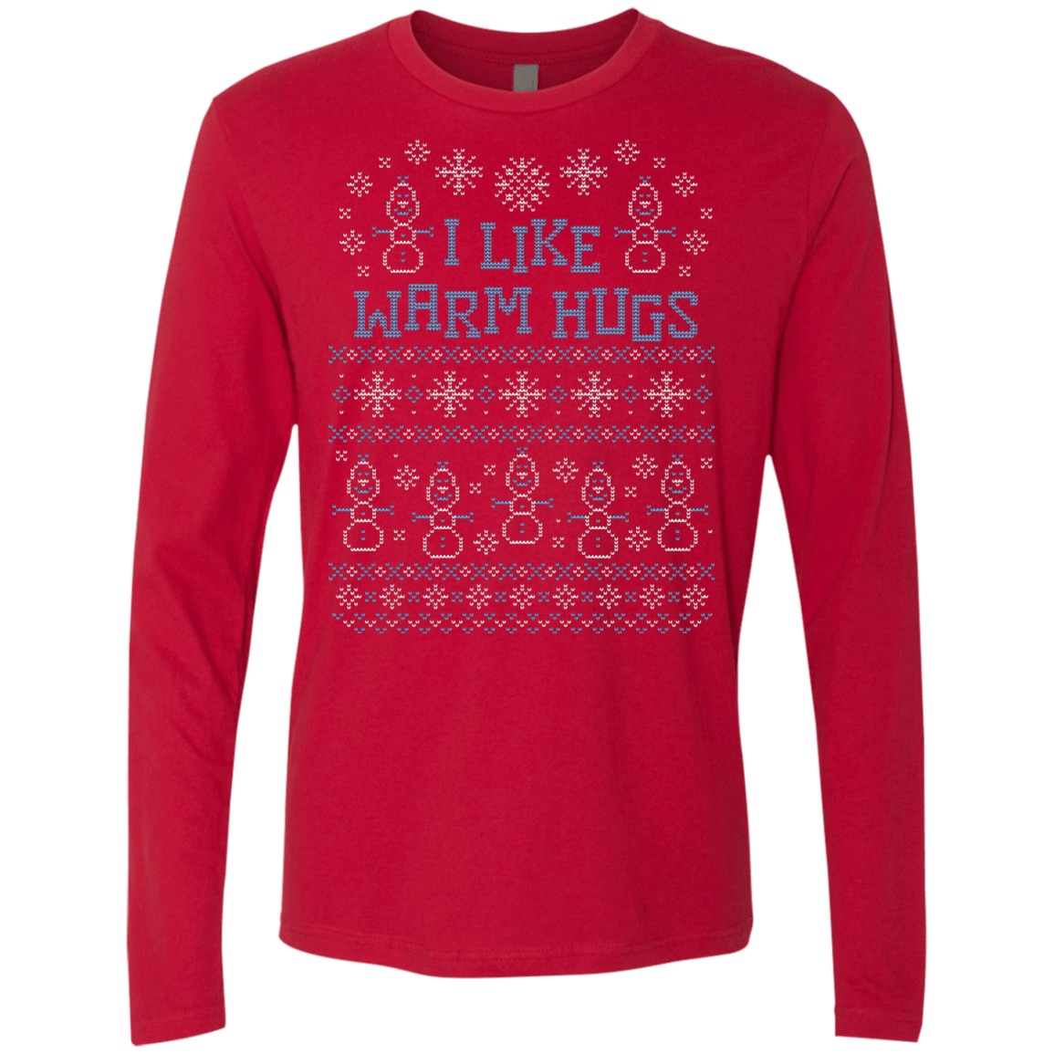 T-Shirts Red / Small Warmest Greetings Men's Premium Long Sleeve