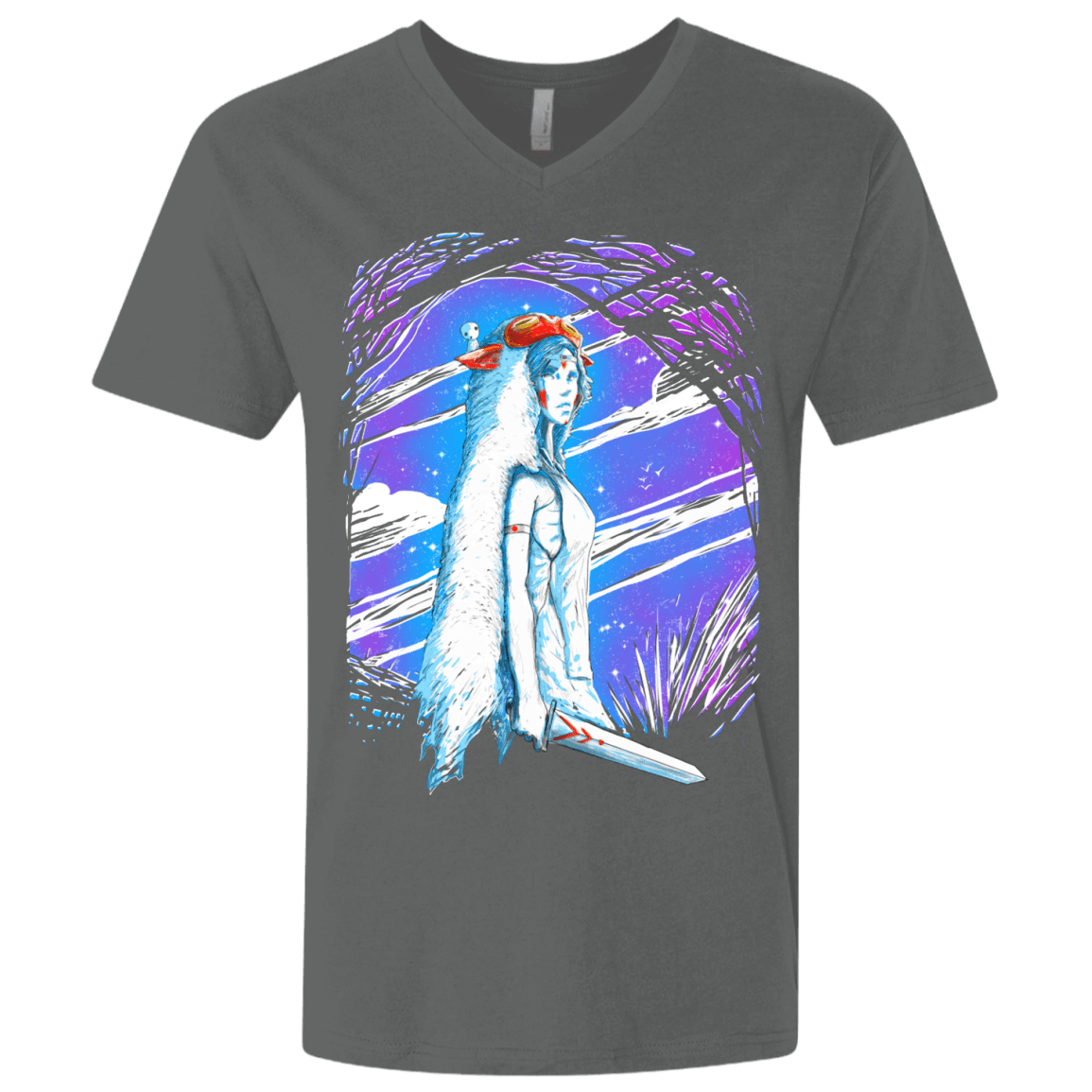 T-Shirts Heavy Metal / X-Small Warrior Princess Men's Premium V-Neck