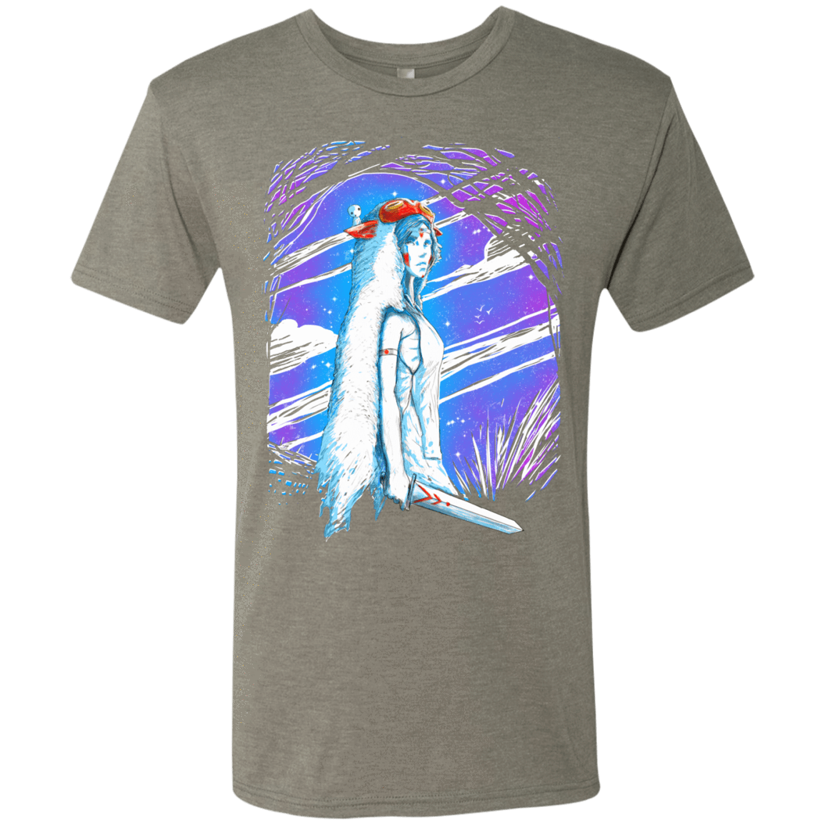 T-Shirts Venetian Grey / S Warrior Princess Men's Triblend T-Shirt