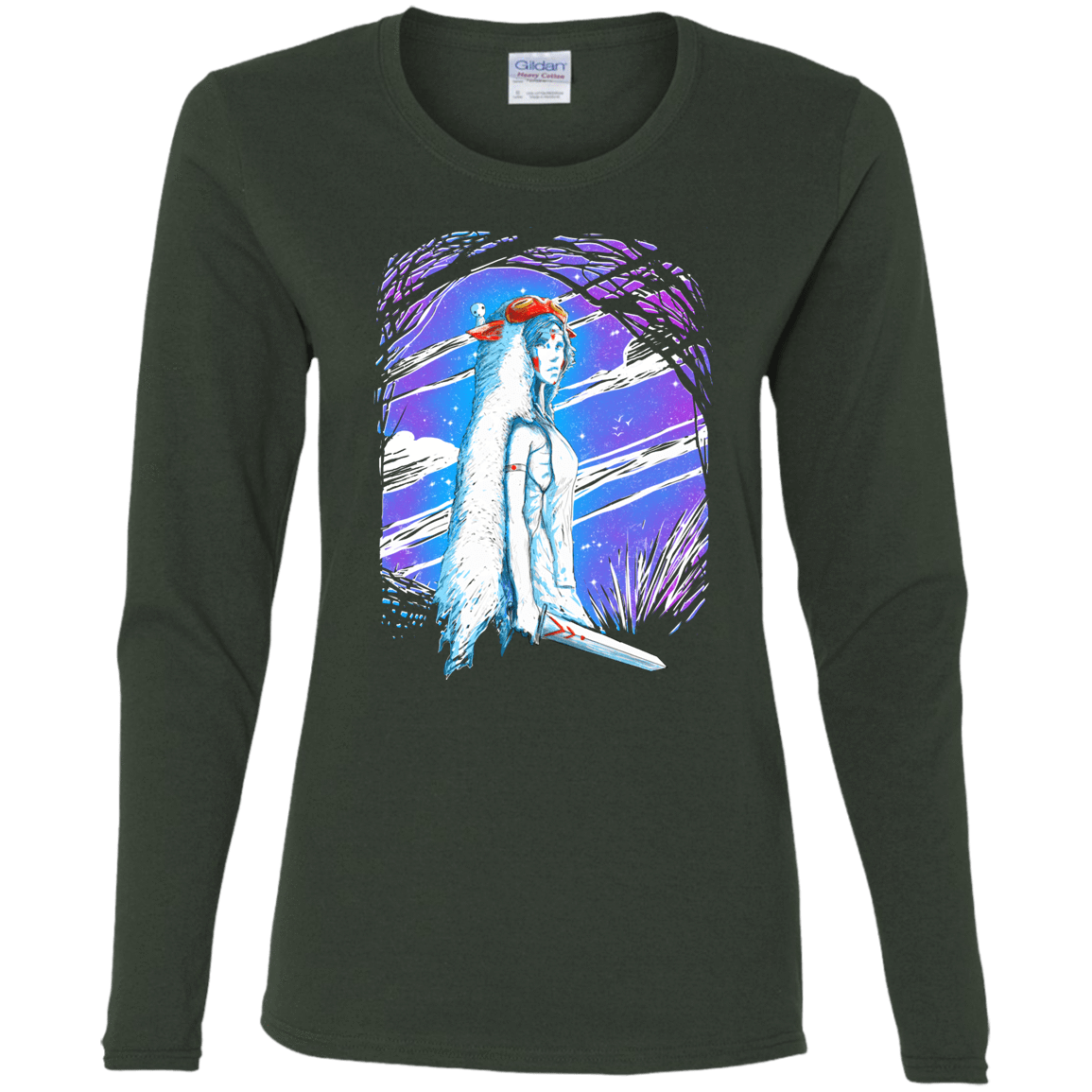 T-Shirts Forest / S Warrior Princess Women's Long Sleeve T-Shirt