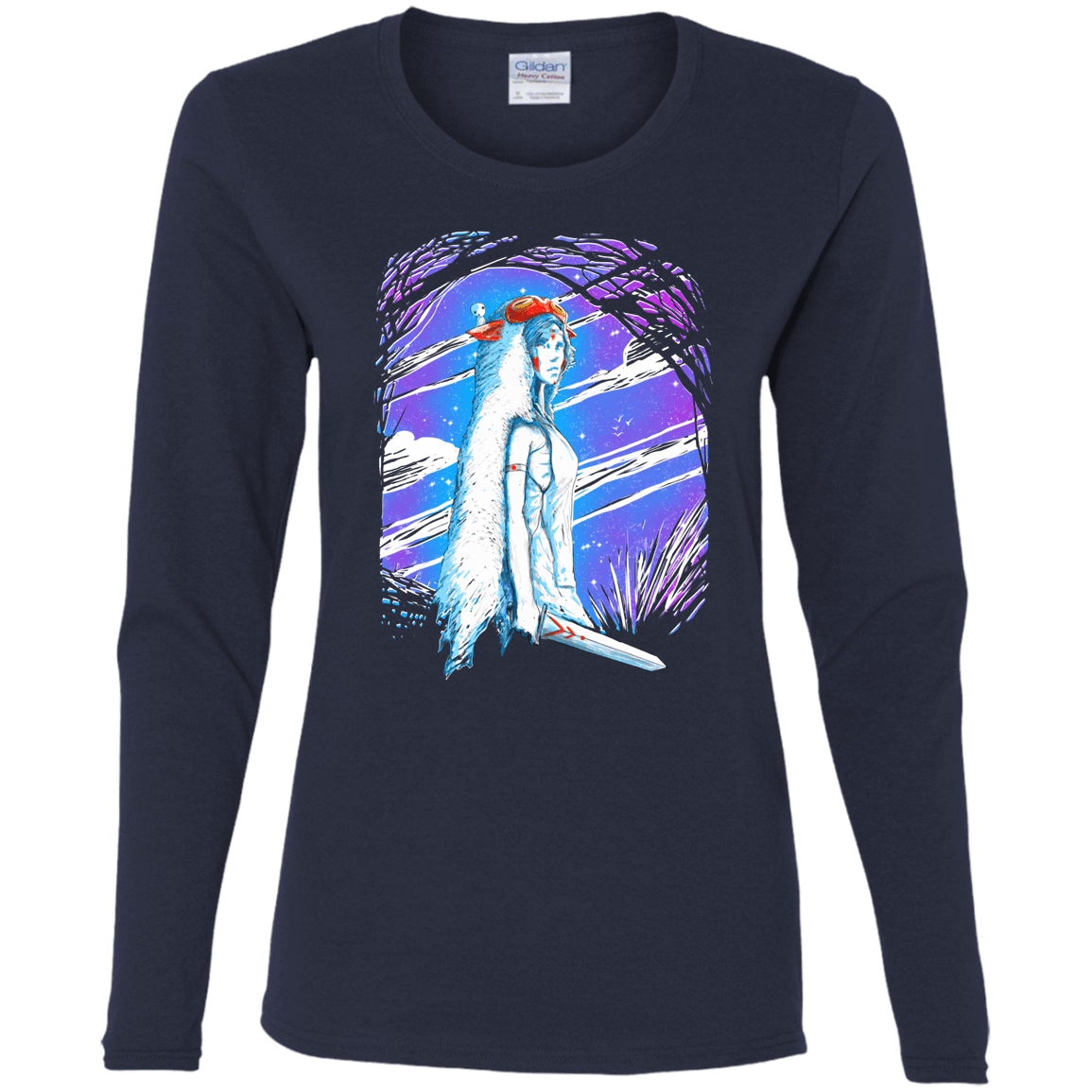 T-Shirts Navy / S Warrior Princess Women's Long Sleeve T-Shirt