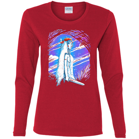 T-Shirts Red / S Warrior Princess Women's Long Sleeve T-Shirt
