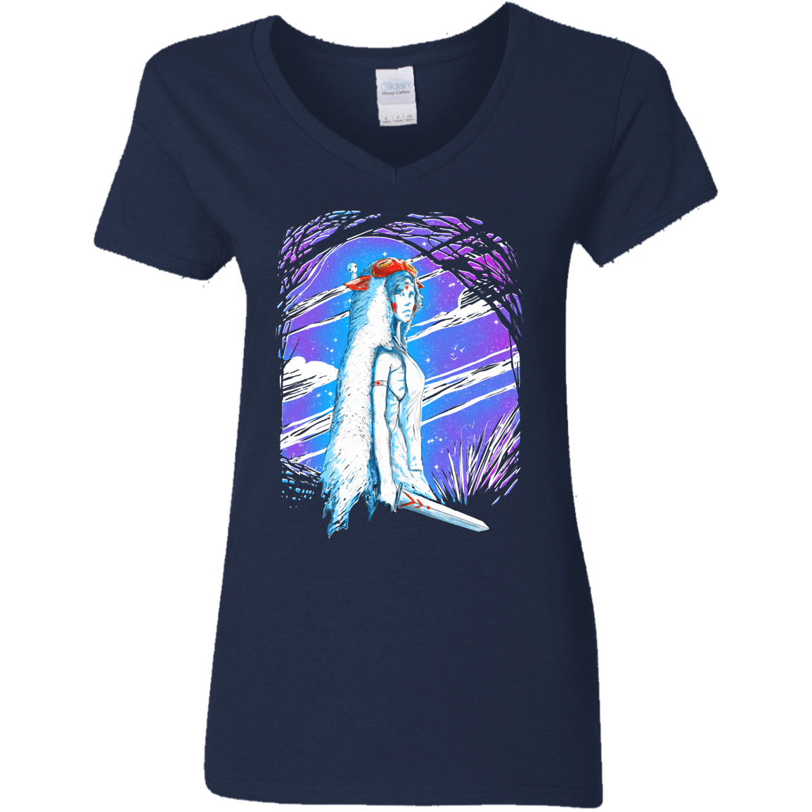 T-Shirts Navy / S Warrior Princess Women's V-Neck T-Shirt