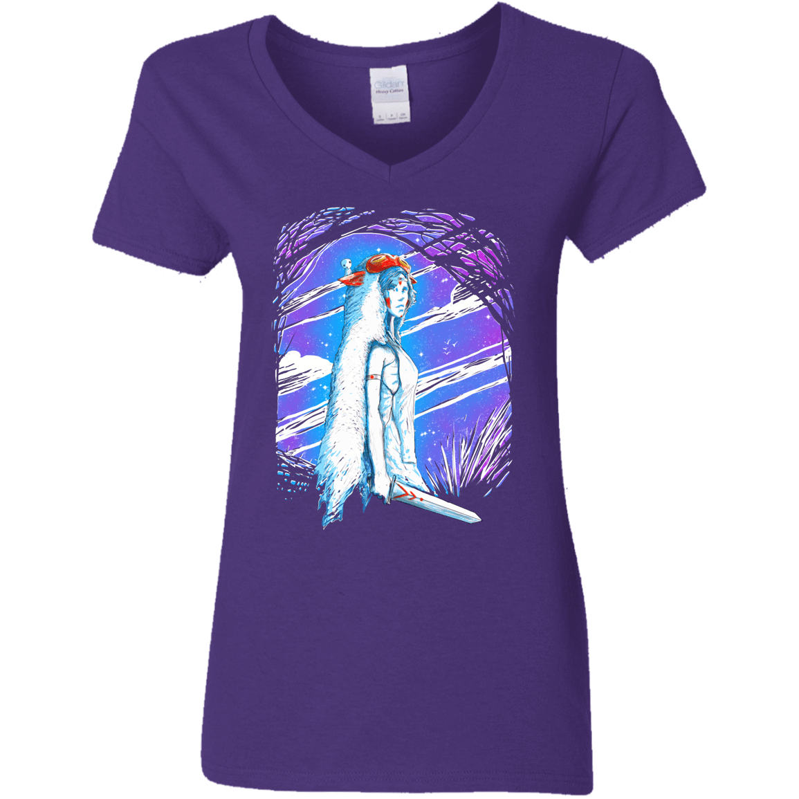 T-Shirts Purple / S Warrior Princess Women's V-Neck T-Shirt