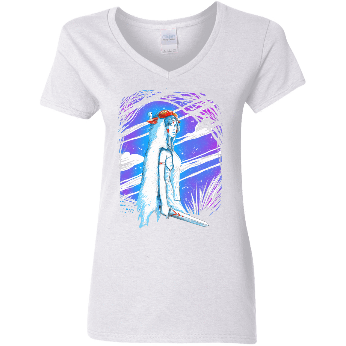 T-Shirts White / S Warrior Princess Women's V-Neck T-Shirt