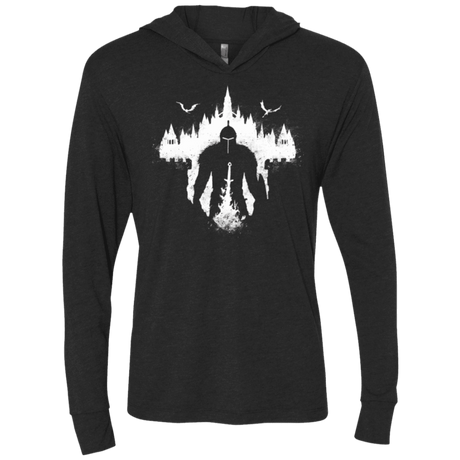 T-Shirts Vintage Black / X-Small Warrior soul Triblend Long Sleeve Hoodie Tee