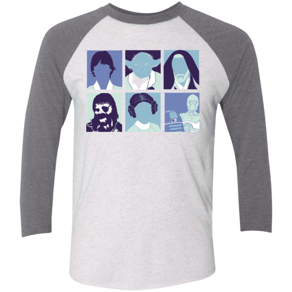 T-Shirts Heather White/Premium Heather / X-Small Wars pop Triblend 3/4 Sleeve