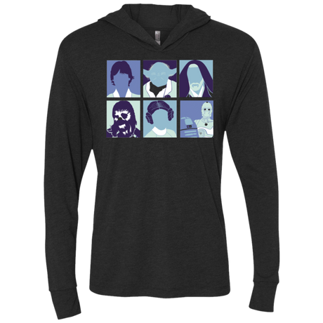 T-Shirts Vintage Black / X-Small Wars pop Triblend Long Sleeve Hoodie Tee