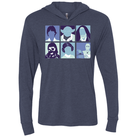 T-Shirts Vintage Navy / X-Small Wars pop Triblend Long Sleeve Hoodie Tee