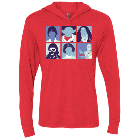 T-Shirts Vintage Red / X-Small Wars pop Triblend Long Sleeve Hoodie Tee