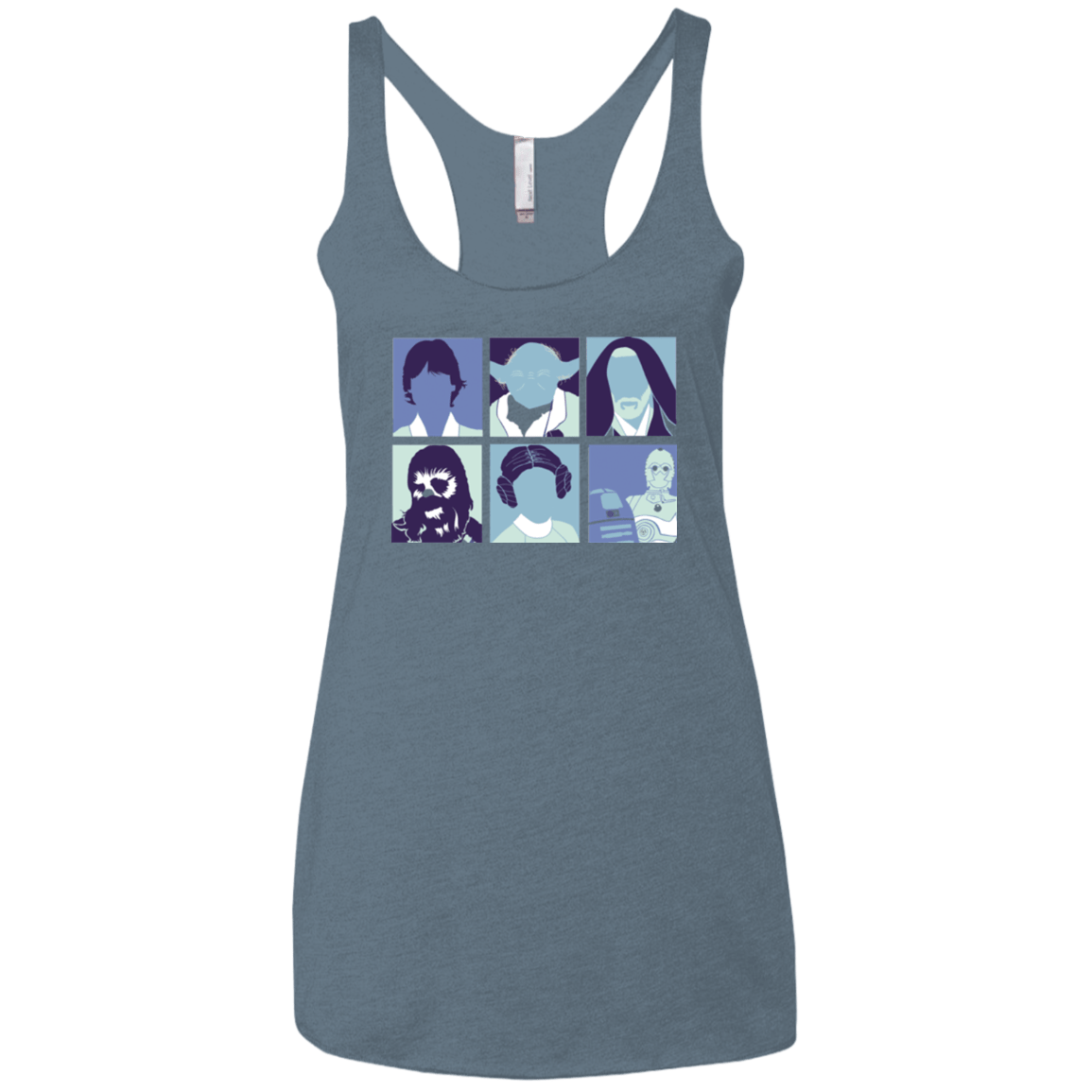 T-Shirts Indigo / X-Small Wars pop Women's Triblend Racerback Tank