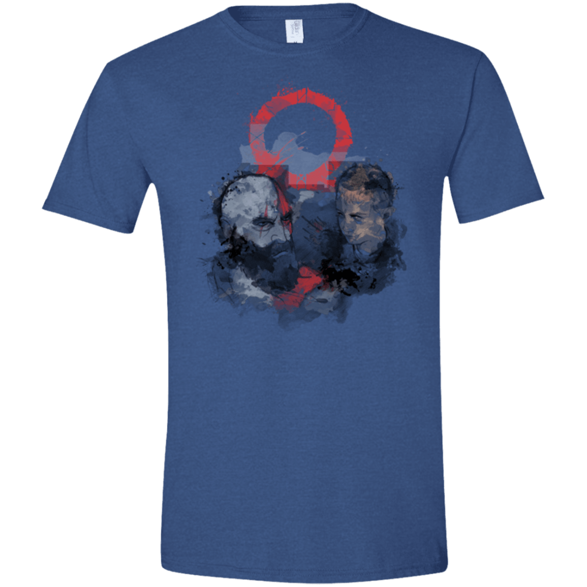 T-Shirts Heather Royal / X-Small WARTER COLOR Men's Semi-Fitted Softstyle