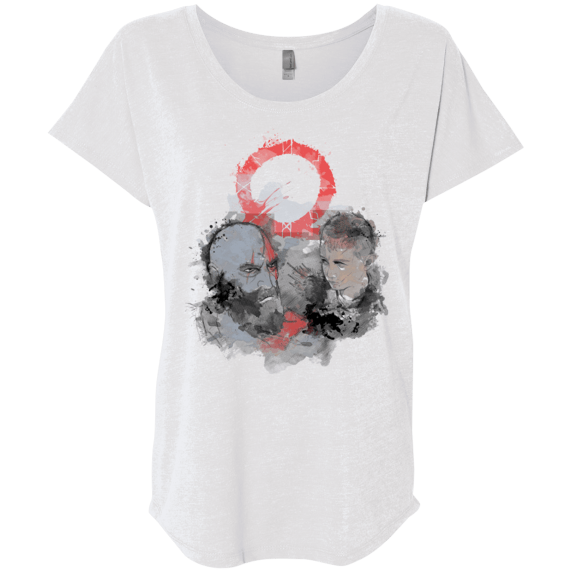 T-Shirts Heather White / X-Small WARTER COLOR Triblend Dolman Sleeve