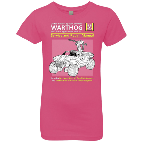 T-Shirts Hot Pink / YXS WARTHOG SERVICE AND REPAIR MANUAL Girls Premium T-Shirt