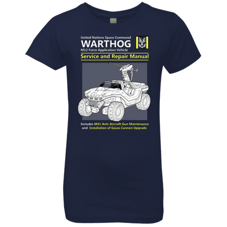 T-Shirts Midnight Navy / YXS WARTHOG SERVICE AND REPAIR MANUAL Girls Premium T-Shirt