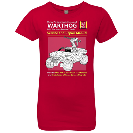 T-Shirts Red / YXS WARTHOG SERVICE AND REPAIR MANUAL Girls Premium T-Shirt
