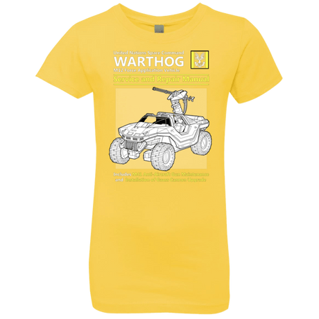 T-Shirts Vibrant Yellow / YXS WARTHOG SERVICE AND REPAIR MANUAL Girls Premium T-Shirt