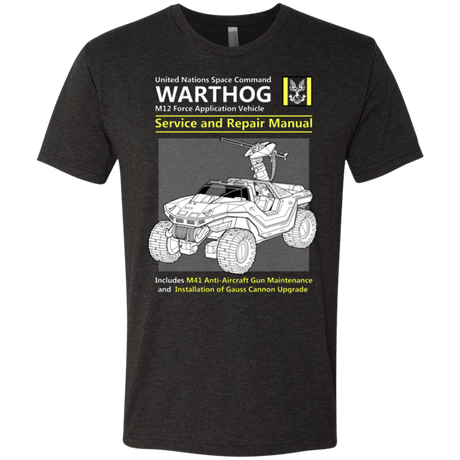 T-Shirts Vintage Black / Small WARTHOG SERVICE AND REPAIR MANUAL Men's Triblend T-Shirt