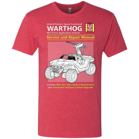T-Shirts Vintage Red / Small WARTHOG SERVICE AND REPAIR MANUAL Men's Triblend T-Shirt
