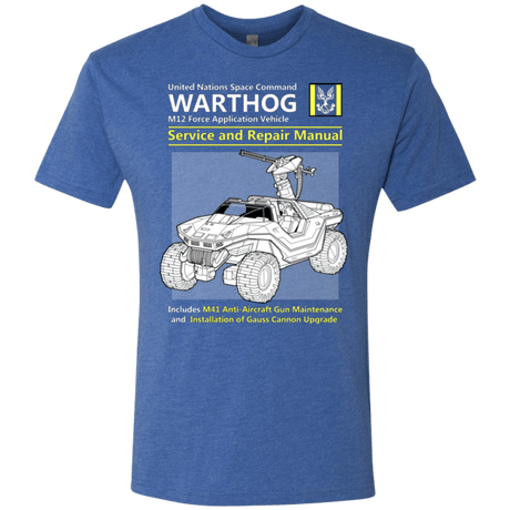 T-Shirts Vintage Royal / Small WARTHOG SERVICE AND REPAIR MANUAL Men's Triblend T-Shirt