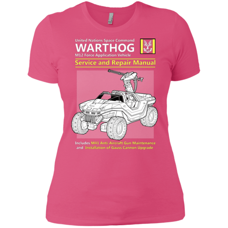 T-Shirts Hot Pink / X-Small WARTHOG SERVICE AND REPAIR MANUAL Women's Premium T-Shirt