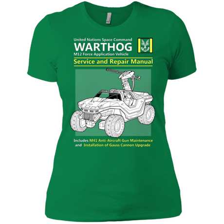 T-Shirts Kelly Green / X-Small WARTHOG SERVICE AND REPAIR MANUAL Women's Premium T-Shirt