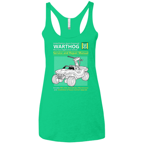 T-Shirts Envy / X-Small WARTHOG SERVICE AND REPAIR MANUAL Women's Triblend Racerback Tank