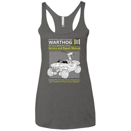 T-Shirts Premium Heather / X-Small WARTHOG SERVICE AND REPAIR MANUAL Women's Triblend Racerback Tank