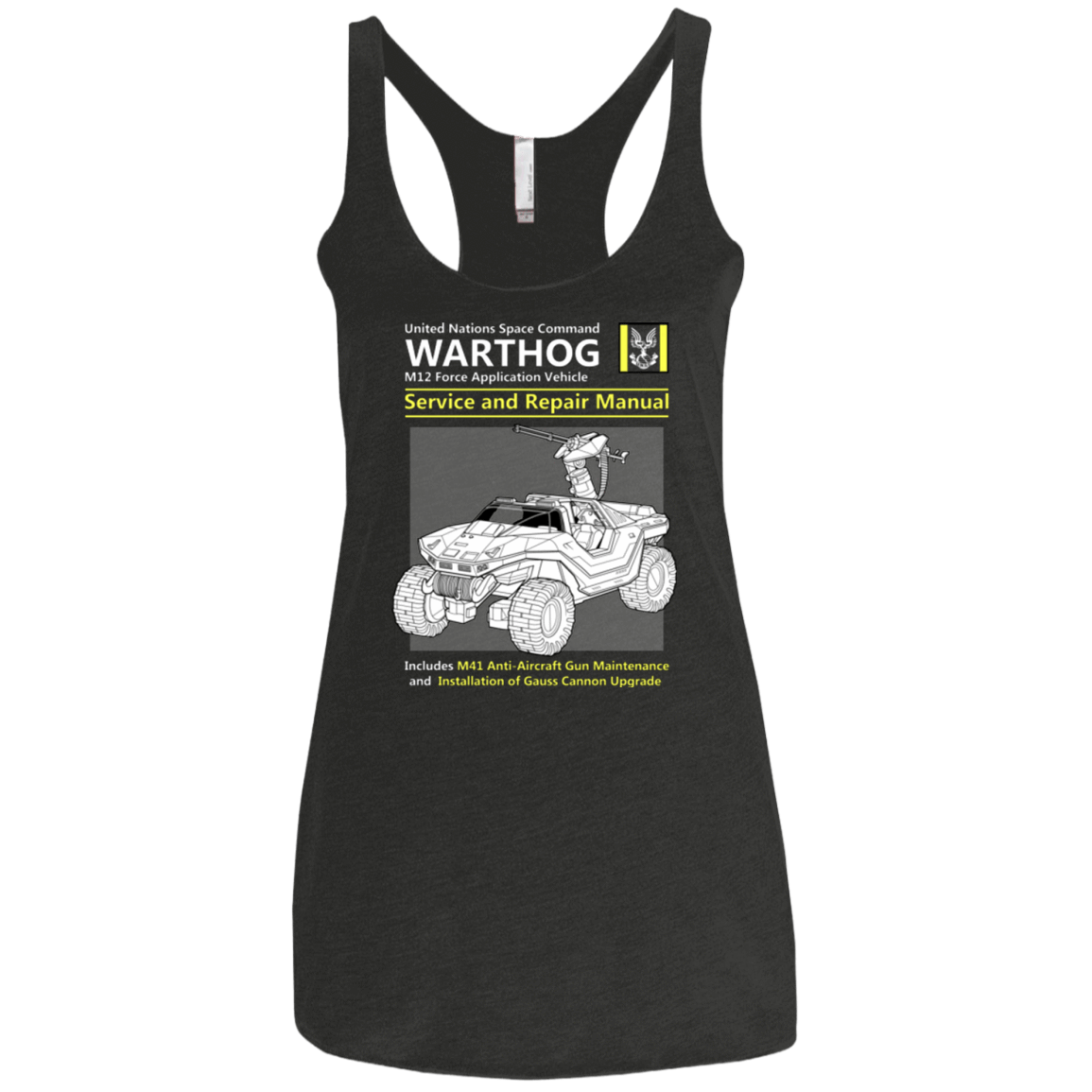 T-Shirts Vintage Black / X-Small WARTHOG SERVICE AND REPAIR MANUAL Women's Triblend Racerback Tank