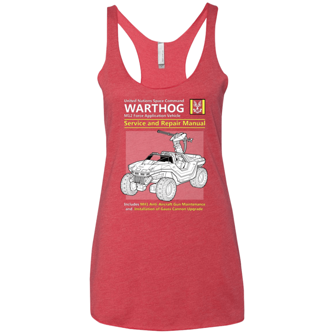 T-Shirts Vintage Red / X-Small WARTHOG SERVICE AND REPAIR MANUAL Women's Triblend Racerback Tank
