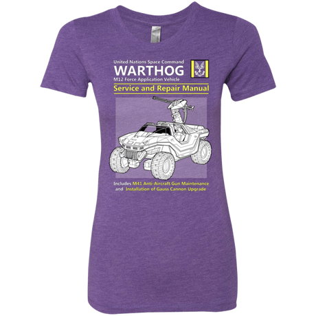 T-Shirts Purple Rush / Small WARTHOG SERVICE AND REPAIR MANUAL Women's Triblend T-Shirt
