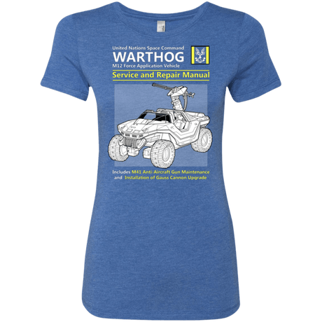 T-Shirts Vintage Royal / Small WARTHOG SERVICE AND REPAIR MANUAL Women's Triblend T-Shirt