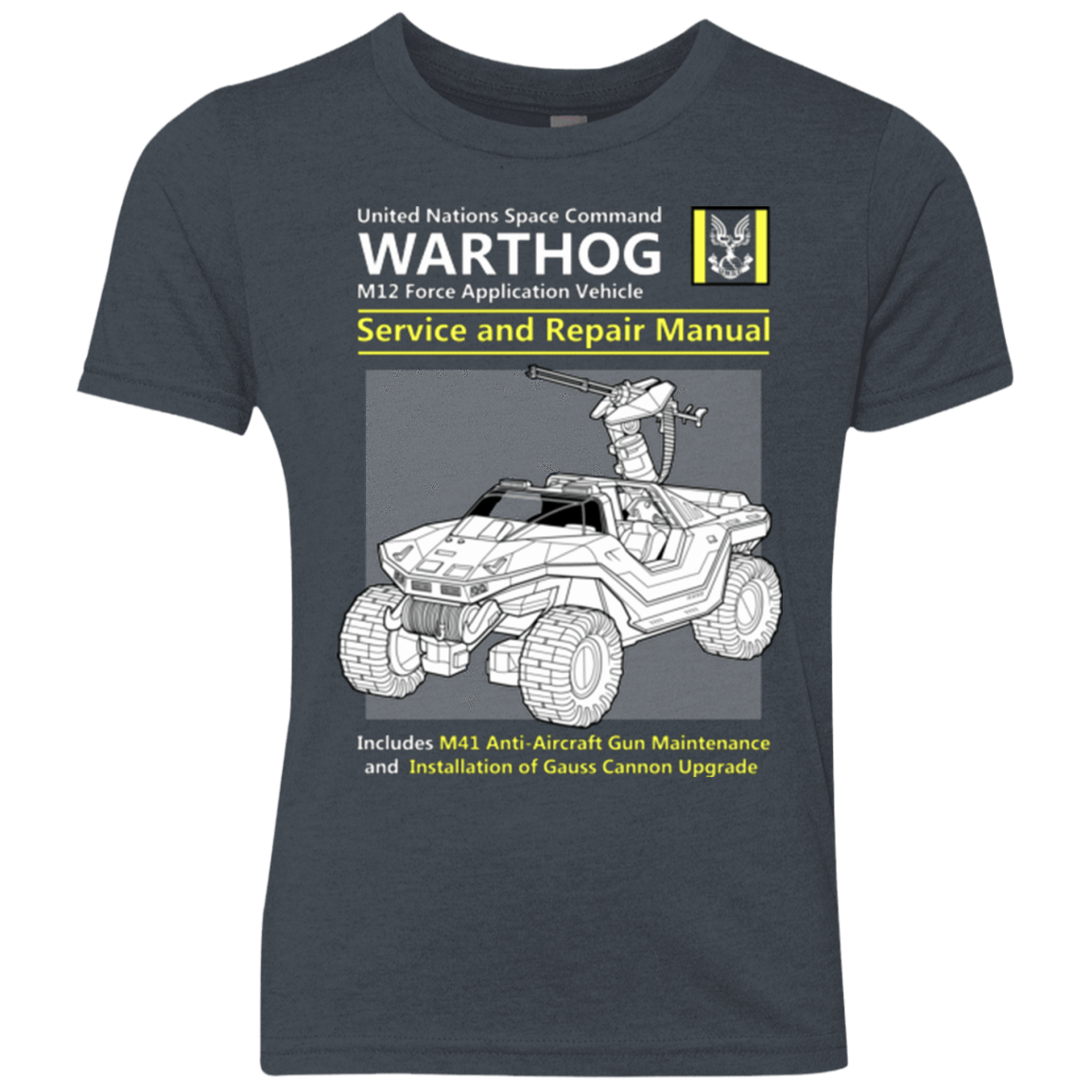 T-Shirts Vintage Navy / YXS WARTHOG SERVICE AND REPAIR MANUAL Youth Triblend T-Shirt